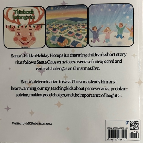 Santa’s Hidden Holiday Hiccups, Christmas short story, NEW book by MC Robertson - Picture 3 of 4